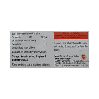 Preganis 75 Mg Tablet Sr 10